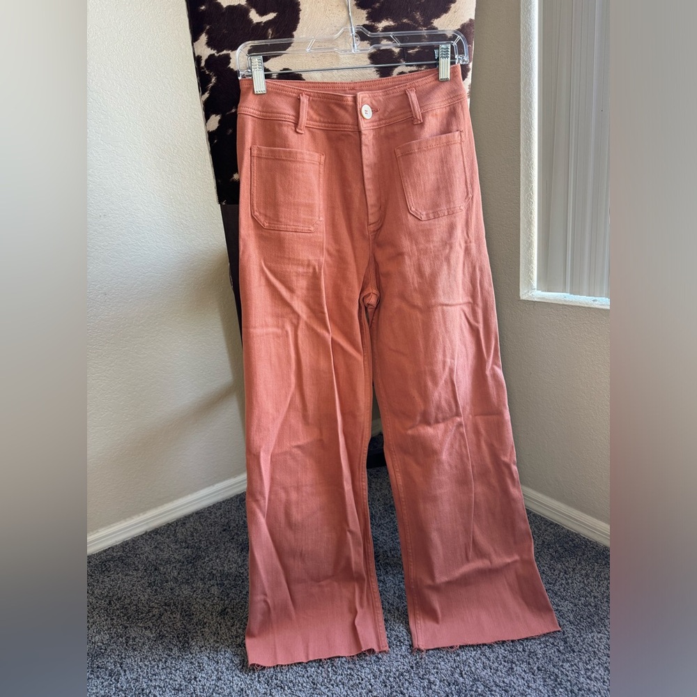 Wide leg salmon miou muse denim